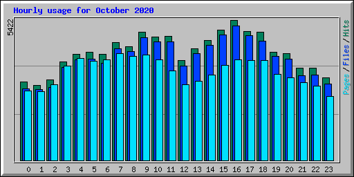 Hourly usage for October 2020